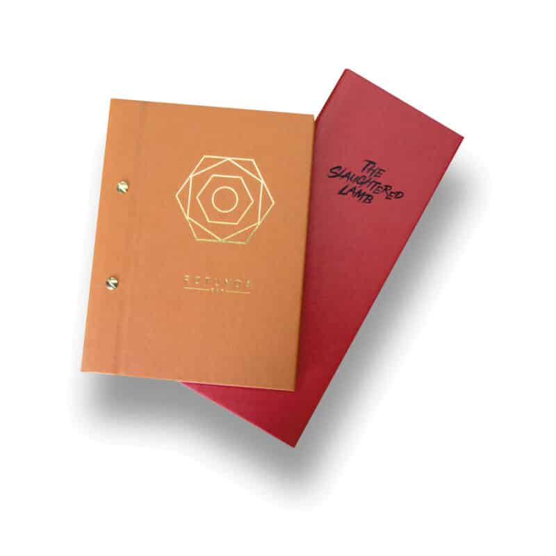 Fine Grain Faux Leather Menu Cover