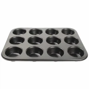 Vogue Carbon Steel Non-Stick Muffin Tray 12 Cup