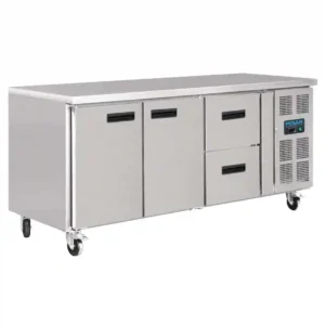 Polar 2 Door and 2 Drawer Counter Fridge 417Ltr