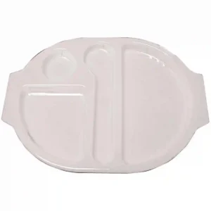 Kristallon Plastic Food Compartment Tray Small White