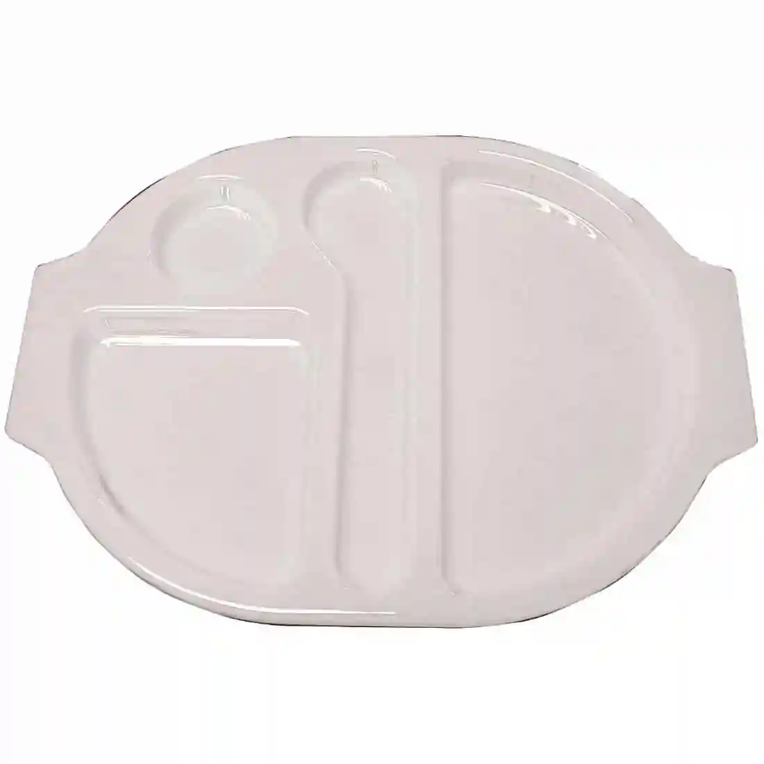Kristallon Plastic Food Compartment Tray Large White