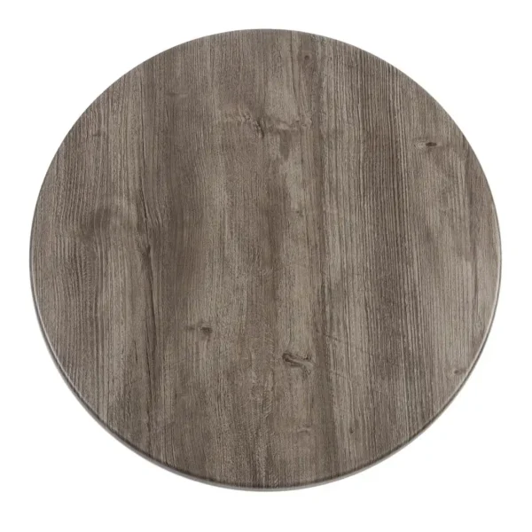 Werzalit Pre-drilled Round Table Top  Ponderosa Grey 800mm