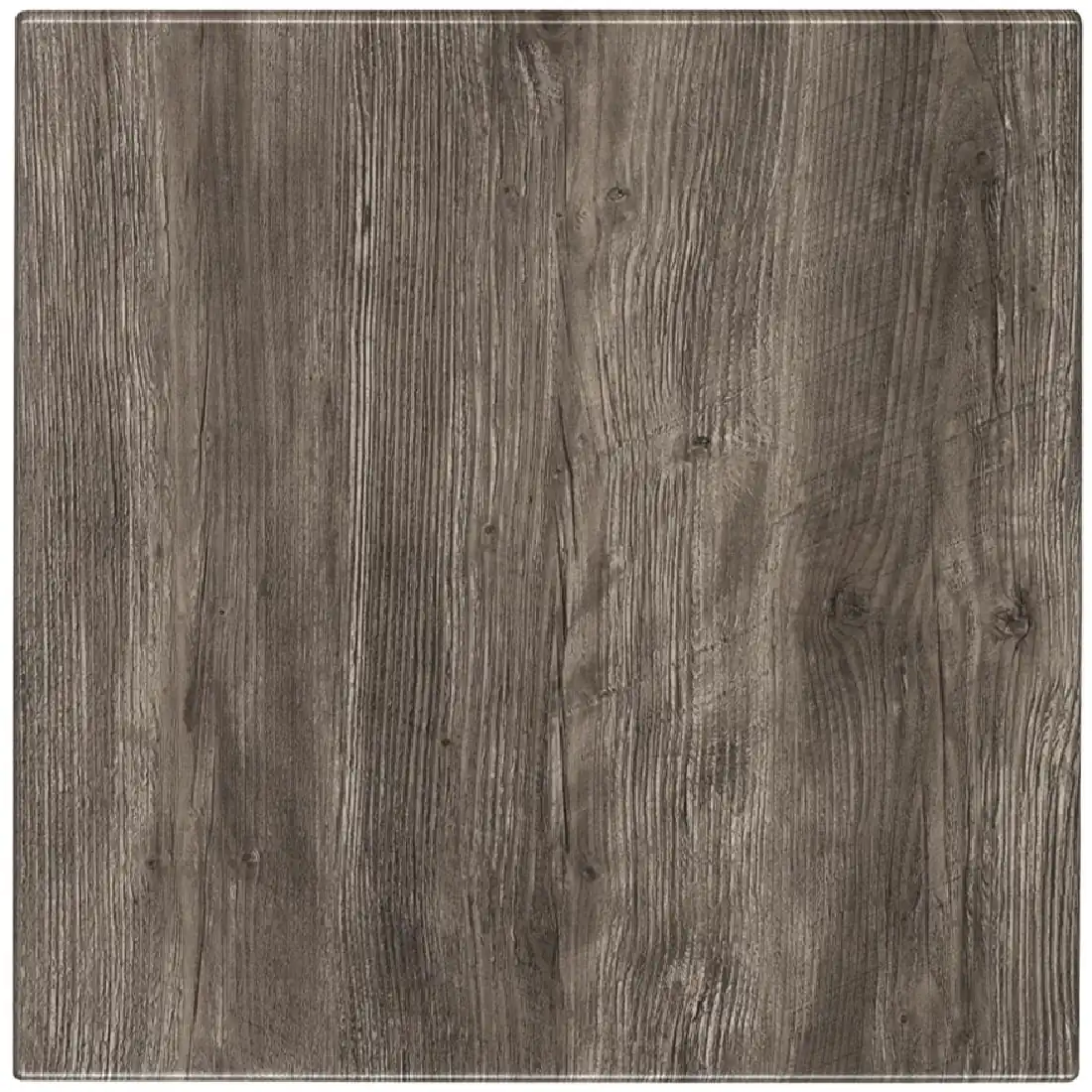 Werzalit Pre-drilled Square Table Top  Ponderosa Grey 700mm