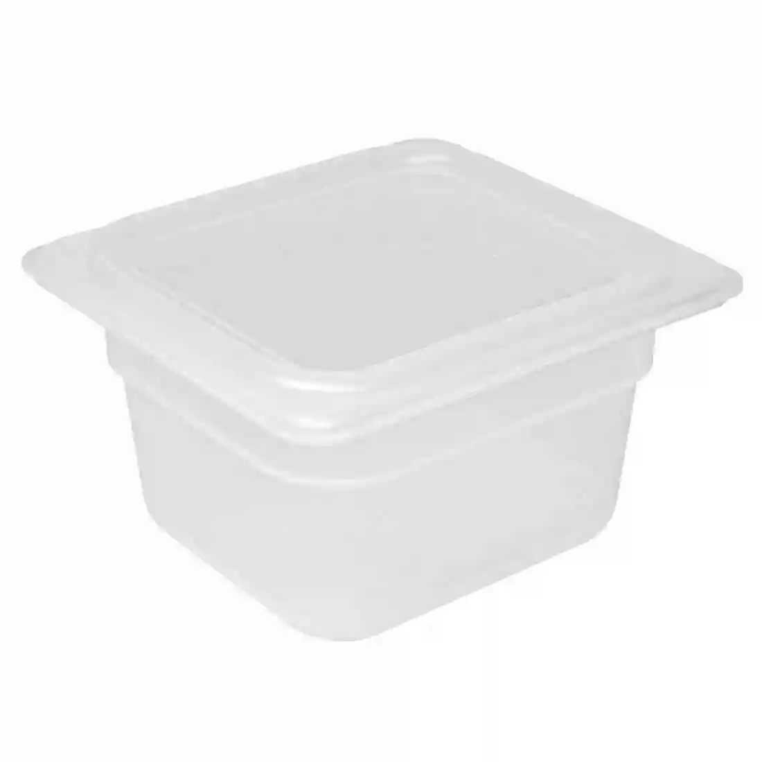 Vogue Polypropylene 1/6 Gastronorm Container with Lid 100mm
