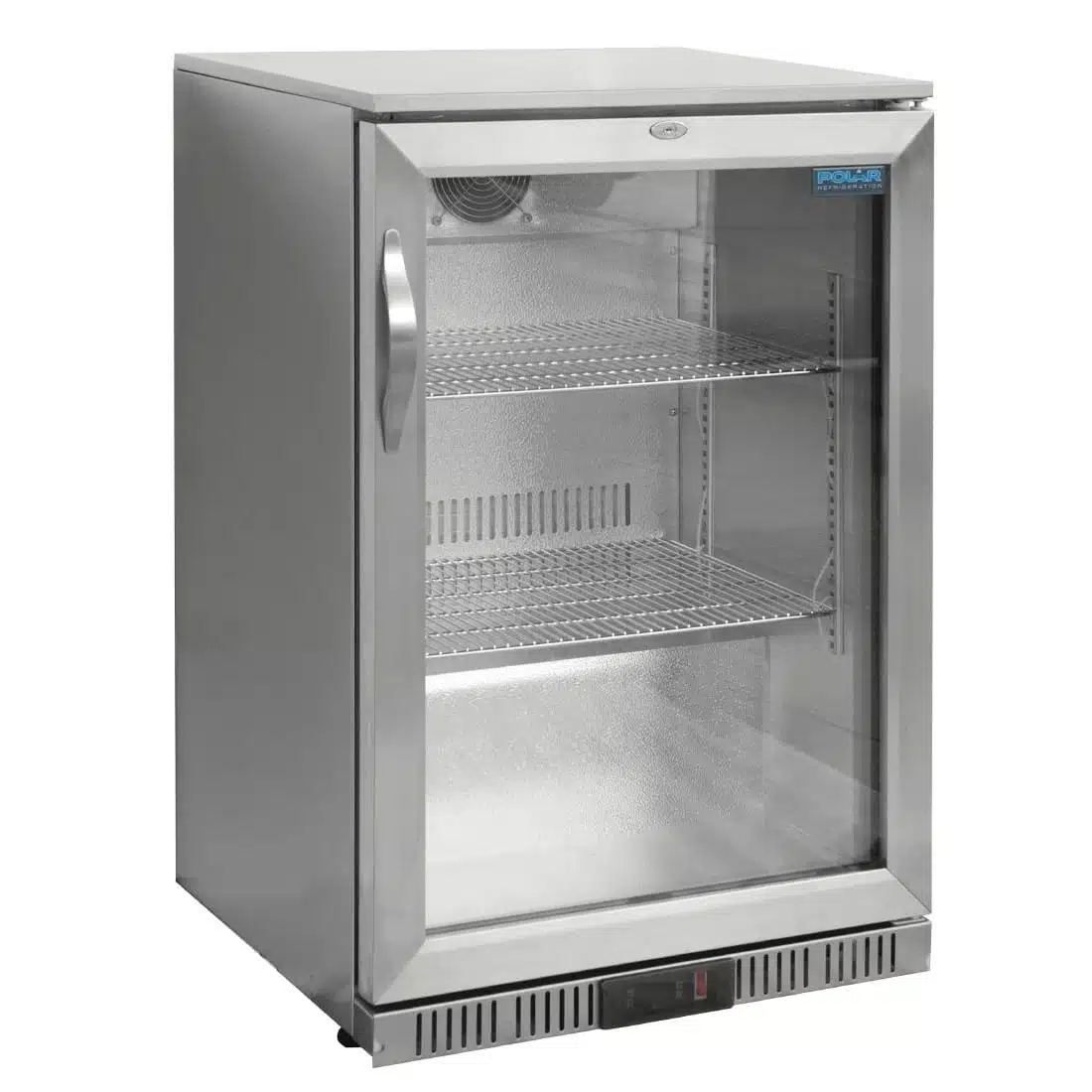 Polar Back Bar Cooler with Hinged Door in Stainless Steel 138Ltr