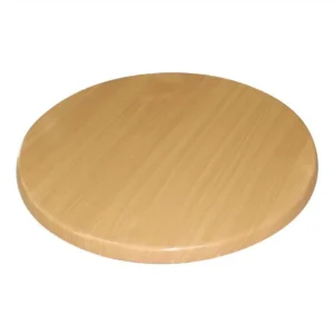 Bolero Pre-drilled Round Table Top Beech Effect 800mm