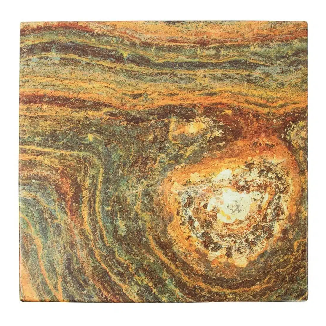 Werzalit Pre-drilled Square Table Top Rusty 600mm
