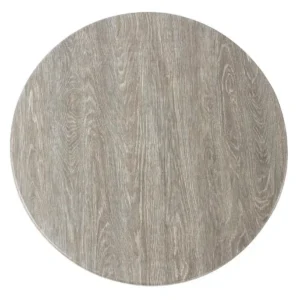 Werzalit Pre-drilled Round Table Top  Limed Oak 600mm