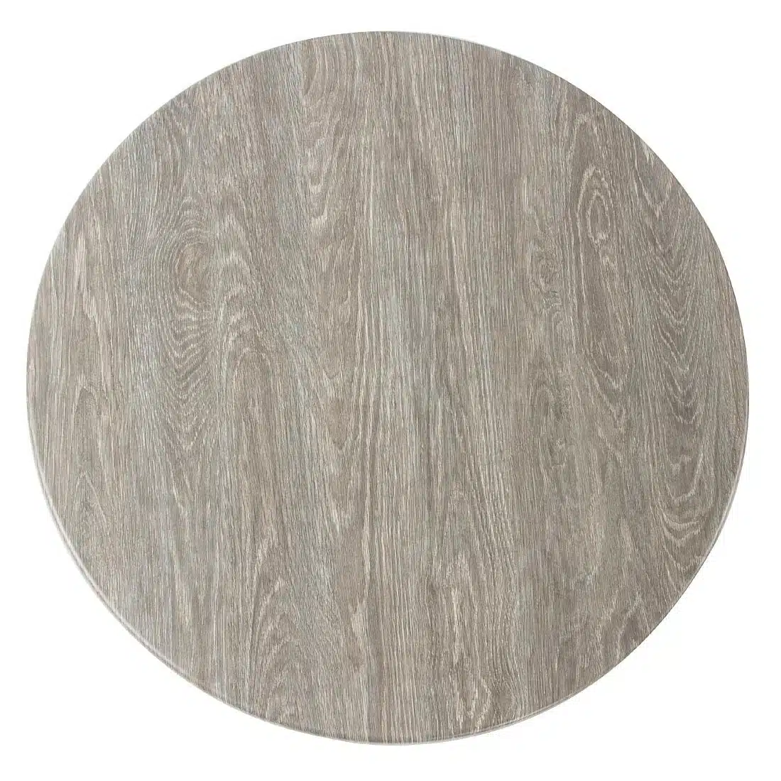 Werzalit Pre-drilled Round Table Top Limed Oak 600mm