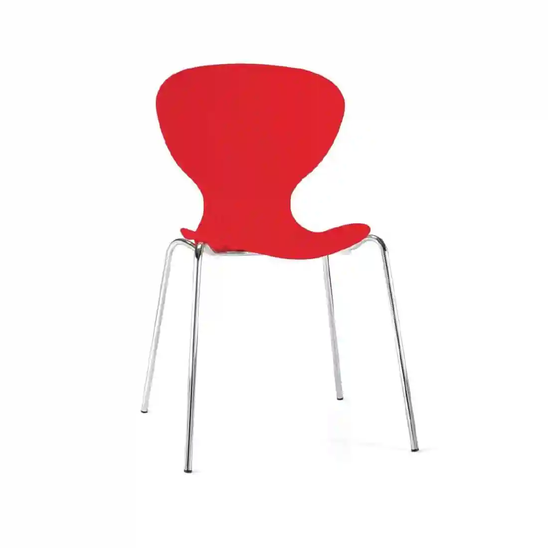 Bolero Red Stacking Plastic Side Chairs (Pack of 4)