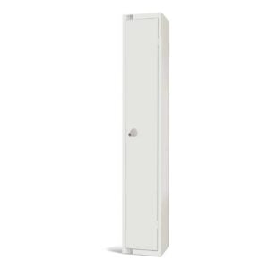 Elite Single Door Padlock Locker White