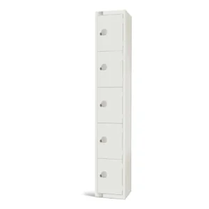 Elite Five Door Coin Return Locker White