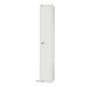 Elite Single Door Padlock Locker White