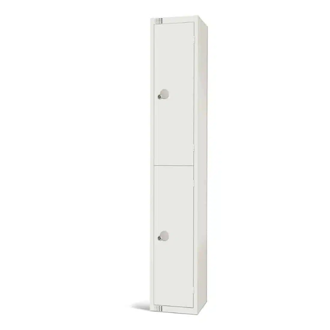 Elite Double Door Camlock Locker White