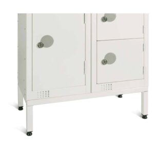 Elite White Locker Stand for Two 300mm Lockers