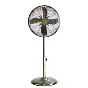 Status 16" Oscillating Antique Brass Stand Fan