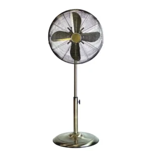 Status 16" Oscillating Antique Brass Stand Fan