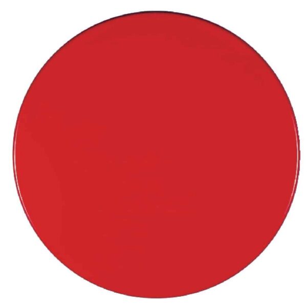 Werzalit Pre-drilled Round Table Top  Dark Red 700mm