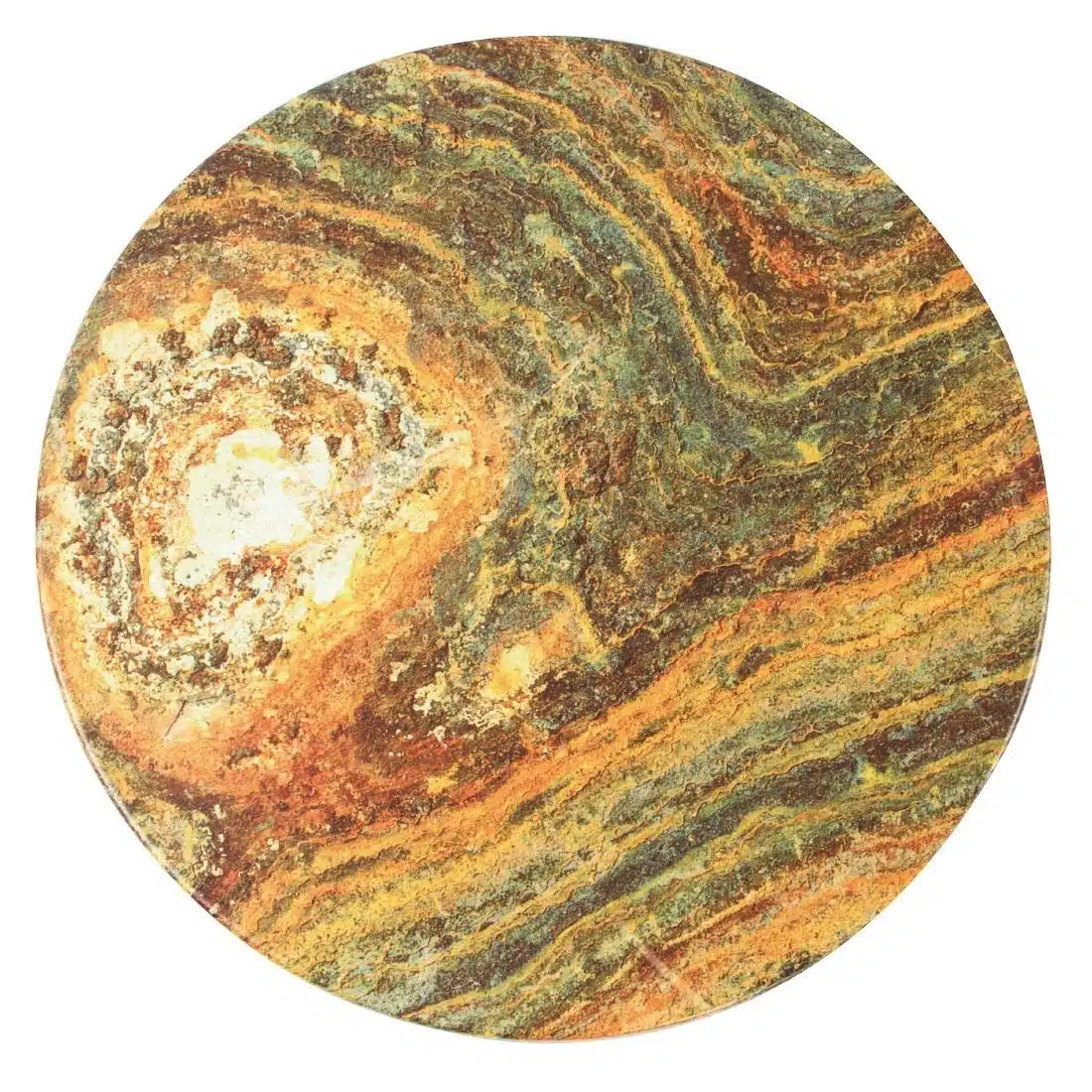 Werzalit Pre-drilled Round Table Top Rusty 700mm