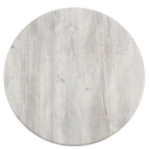 Werzalit Pre-drilled Round Table Top  Ponderosa White 700mm