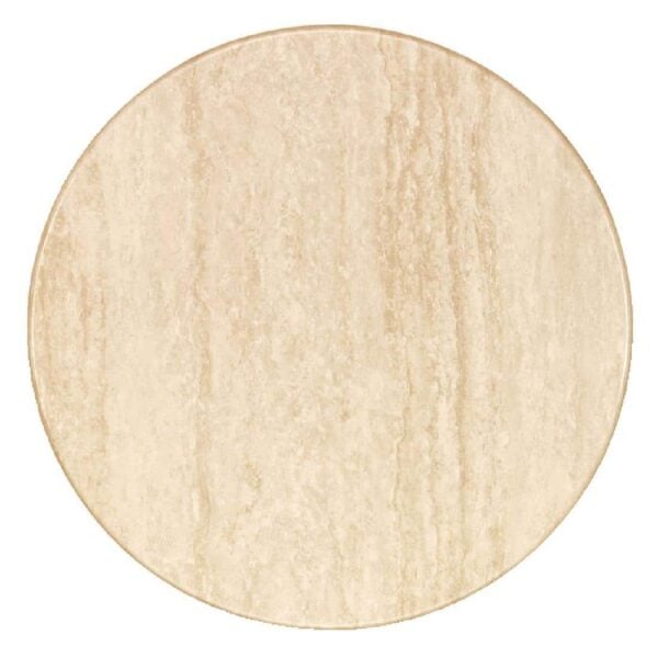 Werzalit Pre-drilled Round Table Top  Travertin 700mm