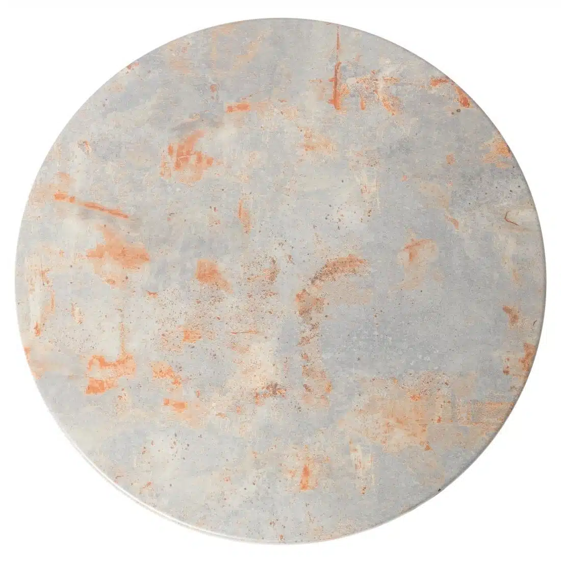 Werzalit Pre-drilled Round Table Top Tarnished Silver 800mm