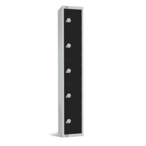 Elite Five Door Camlock Locker Black