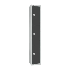 Elite Three Door Coin Return Locker Graphite Grey