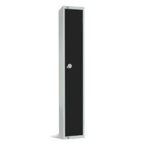 Elite Single Door Padlock Locker Black