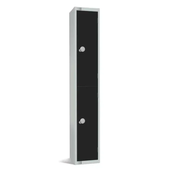 Elite Double Door Padlock Locker Black