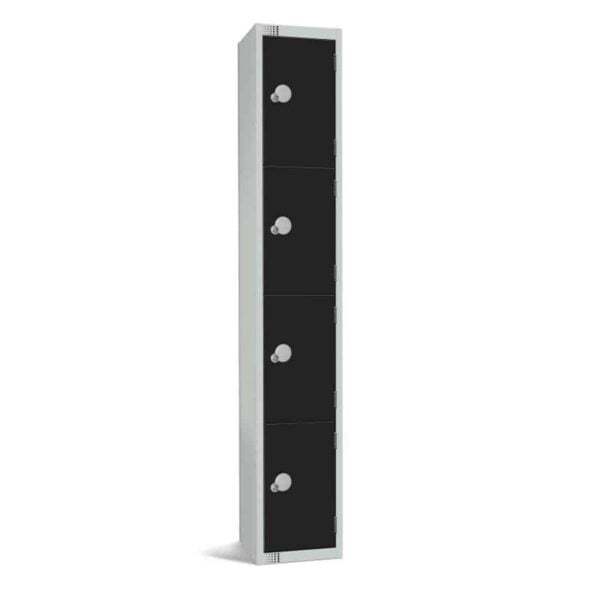 Elite Four Door Padlock Locker Black