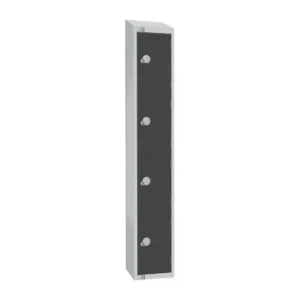 Elite Four Door Electronic Combination Locker with Sloping Top Graphite Grey