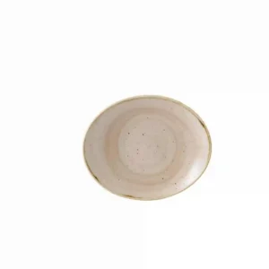 Churchill Stonecast Oval Coupe Plate Nutmeg Cream