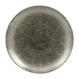 Churchill Studio Prints Raku Round Coupe Plates Quartz Black 260mm