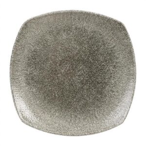 Churchill Studio Prints Raku Square Plates Quartz Black 215mm