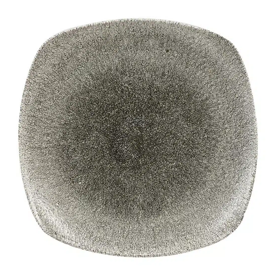 Churchill Studio Prints Raku Square Plates Quartz Black 252mm