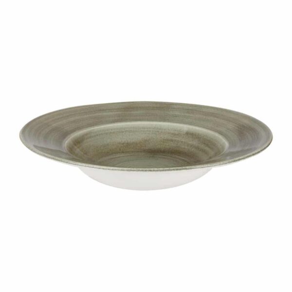 Churchill Stonecast Patina Antique Wide Rim Bowls Green 280mm