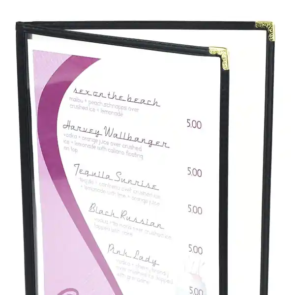 Framed Plastic Menus