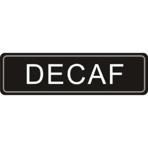 Airpot Decaf label