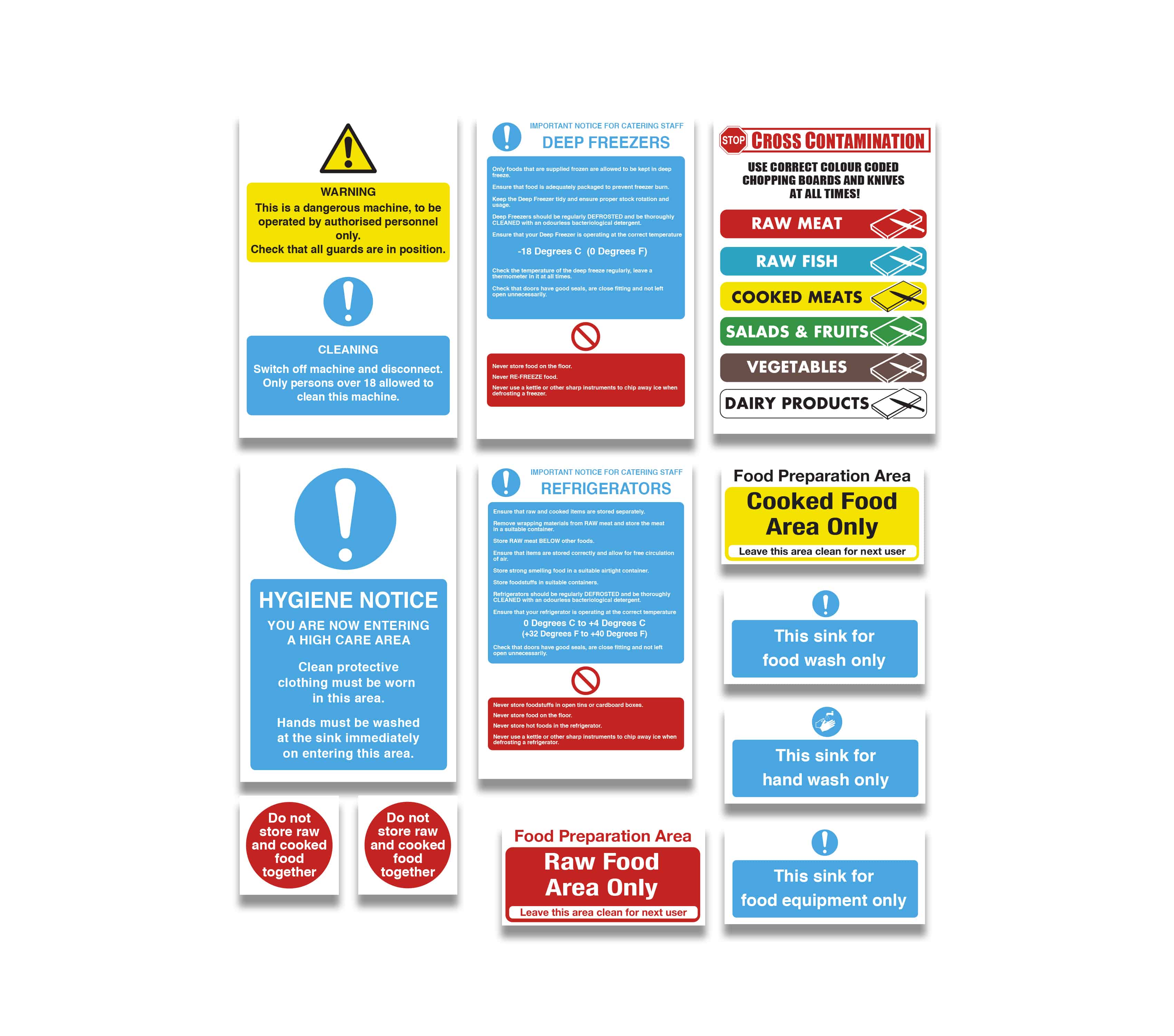 Health and Safety Signs Pack - Kitchen Sign Essentials