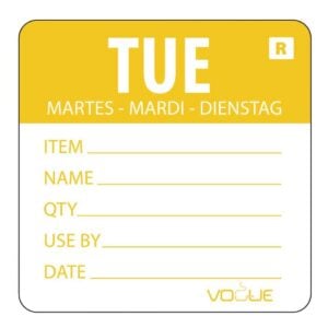 Vogue Removable Day of the Week Label Tuesday
