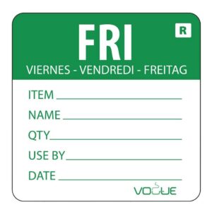 Vogue Removable Day of the Week Label Friday