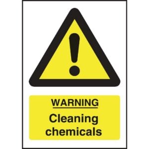 Warning Cleaning Chemicals Sign