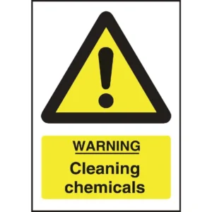 Warning Cleaning Chemicals Sign