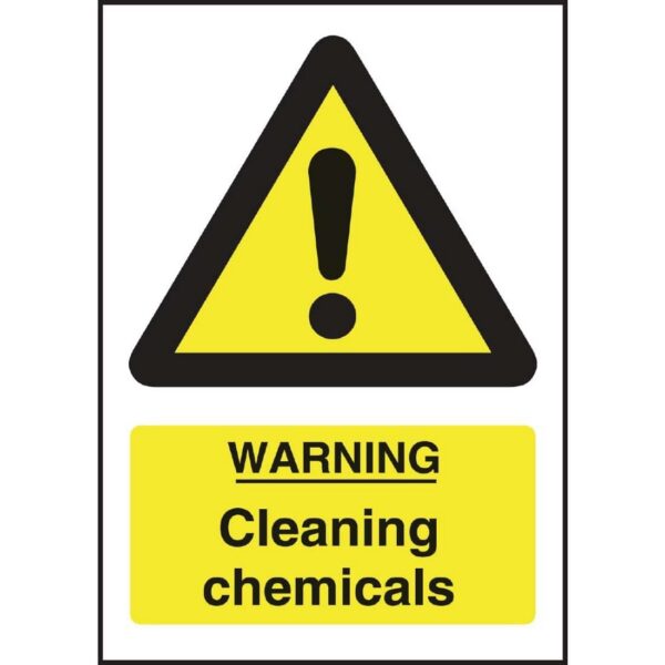 Warning Cleaning Chemicals Sign