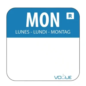 Vogue Removable Colour Coded Food Labels Monday