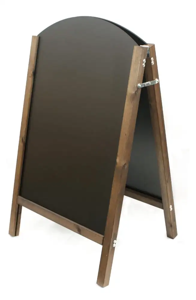 Wooden Curved Chalkboard A Board