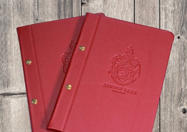 Leather menui covers