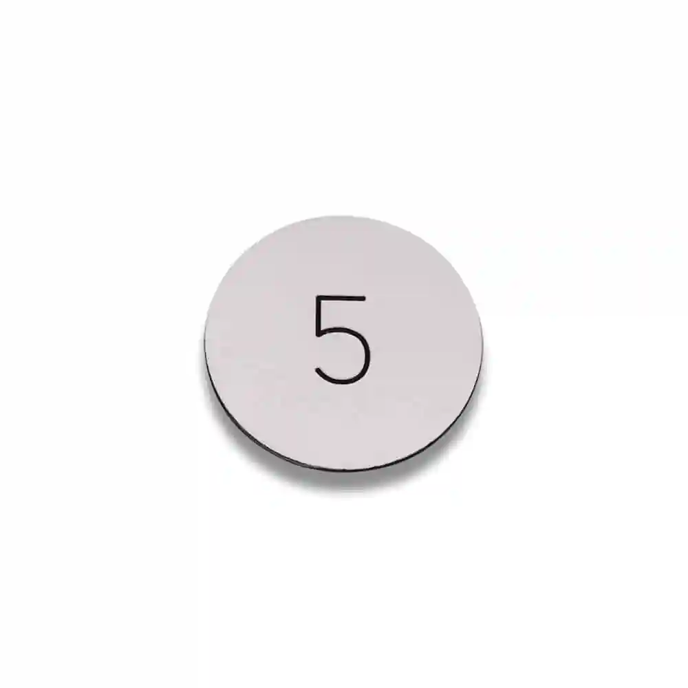 Disc Table Number - Metal Effect