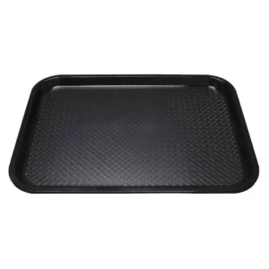 Kristallon Plastic Fast Food Tray Black Medium
